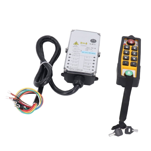 Control remoto de la grúa inalámbrica, 800mhz de frecuencia Responsiva impermeable 6 botones direccionales direcciosos de choque dc24v el control remoto de elevación para industrial para