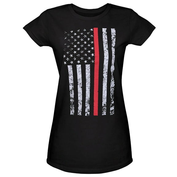 Rothco 17469 Women Thin Red Line Longer Short Sleeve T-Shirt - 2XL