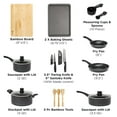 thumbnail image 2 of Ecolution Juego de utensilios de cocina antiadherentes de cerámica de fácil limpieza, juego de ollas y sartenes de cocina aptos para lavavajillas, mango de agarre cómodo, calentamiento uniforme, máxim, 2 of 5