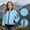 #1Blue, variant on Girls Waterproof Zipper Jacket Coat, Solid Color Long Sleeves Windbreaker with Pockets, Kids Girls Outerwear Sizes 5-16.