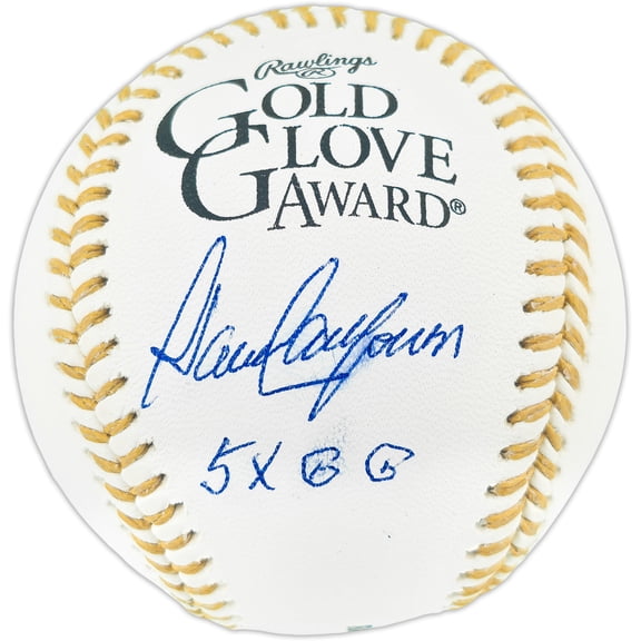 Dave Concepcion Autographed Official Rawlings Gold Glove Baseball Cincinnati Reds "5X GG" (Smudged) Beckett BAS QR #BR50812