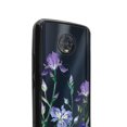 thumbnail image 3 of FINCIBO Slim TPU Bumper + Clear Hard Back Cover for Motorola Moto G6 Plus 6", Irises Flowers, 3 of 7