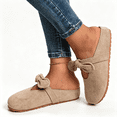 thumbnail image 5 of Women's Bowknot Faux Suede Mule Clogs, Slip-On Closed-Toe Casual Comfort Slides, 5 of 5