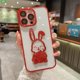 thumbnail image 1 of Funda de teléfono de arena movediza de oso de dibujos animados para iPhone 11, 12, 13, 14 Pro, Xs Max, 7, 8, 14 Plus, XR, X, película protectora de lente, cubierta transparente a prueba de golpes Fivean unisex, 1 of 2