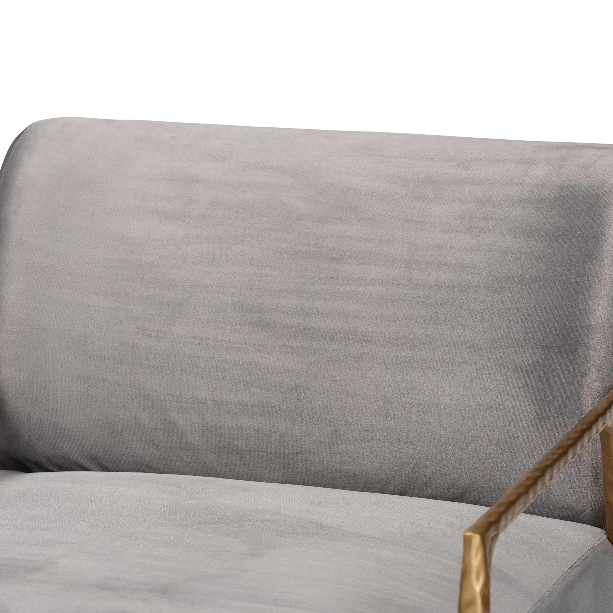 Baxton Studio Ilmari Modern Lounge Chair, Gold
