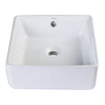 thumbnail image 4 of EAGO BA130 15" SQUARE CERAMIC ABOVE MOUNT BATHROOM BASIN VESSEL SINK, 4 of 7