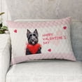 thumbnail image 2 of Happy Valentine's Day Scottish Terrier Brings Love Heart Quilt Pillowcase Scottie Dog Lover Gifts Throw Pillow Cover Bed Home Decor - 02028, 2 of 5