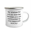 thumbnail image 2 of Fun Husband 12oz Camper Mug, My wishes for you on this day are that you are surrounded, For Husband, Present From Wife, For Husband, 2 of 2