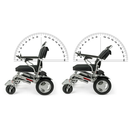 Porto Mobility Ranger Reclining Lightweight High-End Folding Electric Wheelchair, Weatherproof, Dual Batteries, Infinitely Reclinable Back, Dual Posi-Traction Motors, All Terrain Power Wheelchair