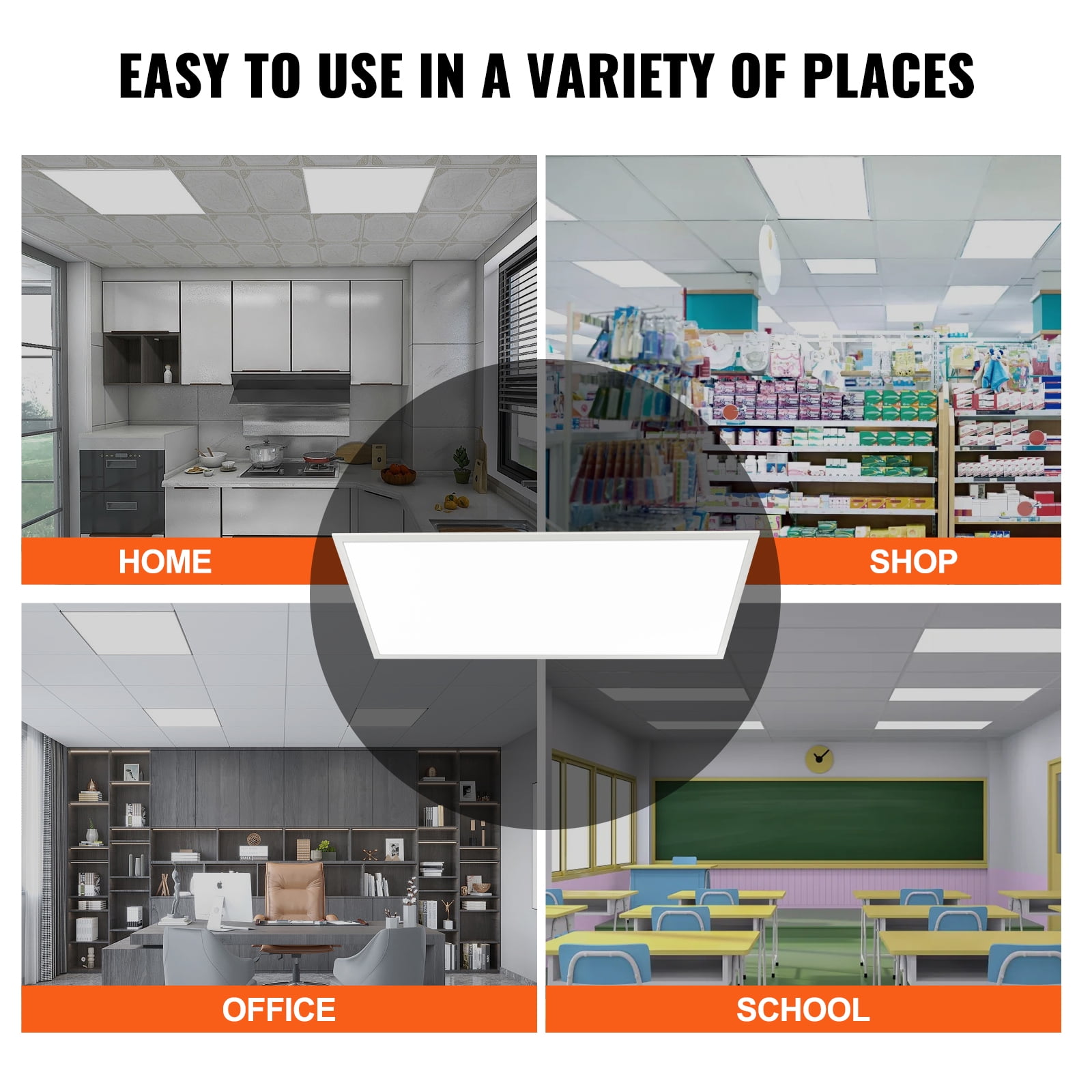 KFFKFF 2x4ft LED Panel Light 6000LM 50W LED Ceiling Light 3500K/4000K/5000K