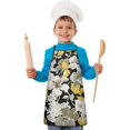 thumbnail image 2 of Pioneer Flower Floral Print Pattern Kids Aprons for Girls and Boys,Adjustable Neck Strap Toddler Aprons for Kids Cooking Baking, 2 of 7