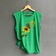 thumbnail image 4 of Camisetas sin mangas para mujer, chaleco fino de verano con estampado de margaritas y girasoles, chaleco sin mangas de manga corta, Jersey holgado informal, camisetas tipo túnica Fridja  qr1783, 4 of 6