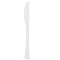 Frosty White Plastic Heavy Weight Knives (50 Count) - Premium Disposable Plastic Cutlery, Perfect for Home Use and All Kinds of Occasions