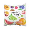 thumbnail image 1 of BSDHOME Raspberry Watercolor Colorful Of Fresh Fruit And Berries With Paint Splashes Strawberry Pillowcase Cover 20x20 inch, 1 of 1