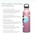 thumbnail image 6 of Simple Modern 20 Oz. Ascent Water Bottle - Hydro Vacuum Insulated Tumbler Flask with Handle Lid - Double Wall Stainless Steel Reusable - Leakproof Shimmer: Rose Quartz, 6 of 7