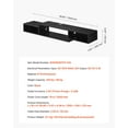 thumbnail image 3 of 59 Inch Floating Entertainment Center with Wall Mount & Cable Management – Modern TV Stand with Storage Cabinet for Streaming Devices, Black, 3 of 10