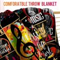 thumbnail image 3 of Music Note Blanket Gifts for Women Boys Girls Decor for Bedroom Living Room Birthday Christmas Halloween Office, Warm Soft Cozy Smooth Lightweight Throw Blankets 50"x60", 3 of 6
