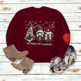 thumbnail image 4 of Lilgiuy Sales Sweatshirts for Women Merry Christmas Just Hangin with My Gnomies Crewneck Funny Letter Print Cute Shirts Graphic Pullover Graphic Novelty Holiday Tunic Tops, 4 of 4