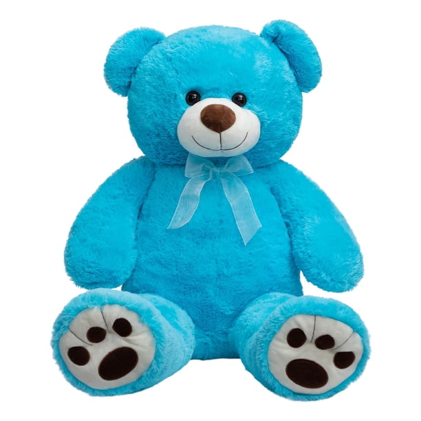 Oso de peluche HollyHome de 90 cm, color azul lago, para niños
