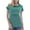 Green, variant on Tejiojio Maternity/Labor/Nursing Clothing Clearance Maternity O-Neck StripeShort Sleeve Breast-Feeding Pregnant Woman Nursing Blouse
