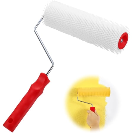 230mm Spiked Roller Self Levelling Compound Tools 15mm Teeth Flooring Aeration Roller Brush Screeding Compound Tools (9 Inch Teeth 3/5 Inch)