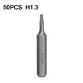 thumbnail image 2 of 50Pcs 4mm Small Hex Shank Screwdriver Bits Set Hexagon Socket Batch Head Tools H1.3, 2 of 9