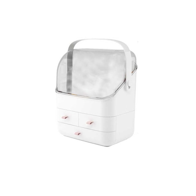 Cajón organizador de cosméticos transparente, soporte para artículos de tocador, estuche de almacenamiento para maquillaje, compartimentos, Almacenamiento y organización del hogar tres capas Wosthever HA071267-02B
