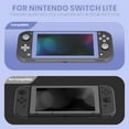 thumbnail image 6 of eXtremeRate 2 Pack Light Violet Border Transparent HD Clear Saver Protector Film, Tempered Glass Screen Protector for Nintendo Switch Lite, 6 of 10
