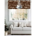thumbnail image 5 of Valances for Windows Coffee Cup Rod Pocket Cafe Window Treatments Valance Curtains for Kitchen Bathroom Laundry Basement Windows 60"x14", 5 of 9