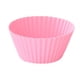 thumbnail image 1 of Zhuge Molde redondo de silicona reutilizable para hornear, molde para muffins, paquete de 12, color rosa, 1 of 5