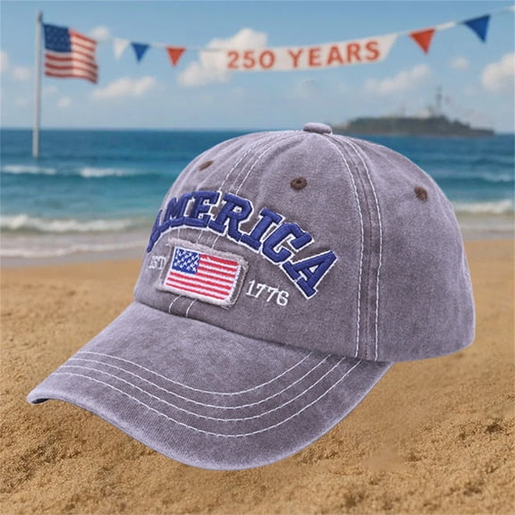 Baseball Cap for Women Men States 250th Anniversary Hat 1776 Adjustable Patriotic Baseball Cap Visor Sun Hat 4th of July Accessories