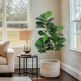 thumbnail image 2 of 5FT Artificial Fiddle Leaf Fig Trees, Tall Fake Ficus Lyrata Plants for Indoor & Outdoor Decor, Faux Greenery for Home, Office, Living Room, Housewarming Gift, 2 of 7