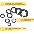 thumbnail image 4 of Unique Bargains 40 Pack Internal Tooth Star Lock Washers Set M14 M16 Quick Speed Locking Washers, 304 Stainless Steel Push Nuts, 4 of 5