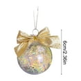 thumbnail image 3 of Clear Ball Christmas Ornaments with Bow, 2.4" Mini Clear Ball Party Hanging Decorations, Christmas Tree Hanging Ornaments Balls for Stocking Stuffer Party Winter Gift, 3 of 7