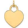 thumbnail image 4 of 14K Yellow Gold Medium Engravable Heart Charm (22 X 15) Made In United States xm522/35, 4 of 6