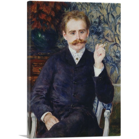 ARTCANVAS Albert Cahen d'Anvers 1881 Canvas Art Print by Pierre-Auguste Renoir - Size: 12" x 8" (0.75" Deep)