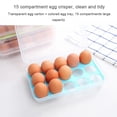 thumbnail image 5 of Egg Holder Set of 3, Single Layer Deviled Egg Tray with Lid Egg Carrier Box Dispenser Container for 45 Eggs Total, 5 of 8