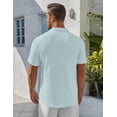 thumbnail image 4 of COOFANDY Mens Polo Shirts Pullover Short Sleeve Knit Lightweight Shirt Casual Golf Shirts, 4 of 7