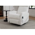 thumbnail image 5 of Leumius Glider Recliner Rocking Chair,360°Swivel Glider Rocking Chair,Upholstered Manual Recliner Chair for Nursery and Living Room,Cream White, 5 of 10
