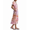 thumbnail image 3 of Derek Lam 10 Crosby womens  Laine Floral Printed Linen-Blend Maxi Dress, 2, Rose, 3 of 5