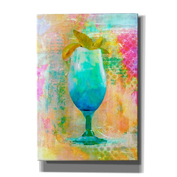 Epic Graffiti 'Cocktail Night' by Andrea Haase, Giclee Canvas Wall Art, 18"x26"