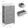 thumbnail image 5 of Organizador Tela Comoda 5 Cajones Buro Moderno Gris, 5 of 5