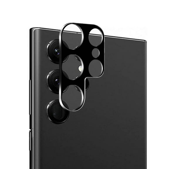 For Samsung Galaxy S23 Ultra Camera Lens Protector Back Tempered Glass Camera [9H Clear Glass] [Case Friendly] Cover ,Xpm Screen Protector [ Black ]