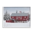 thumbnail image 4 of Stupell Industries Red Barn Winter Landscape Snowy Farm Pine Trees Photography White Framed Art Print Wall Art, 14x11, by Lori Deiter, 4 of 5