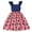 1# Stars, variant on DDSOL Toddler Girls Dresses 4th of July Dresses Shoulder Ruffles Sundresses One-Piece Red 3T