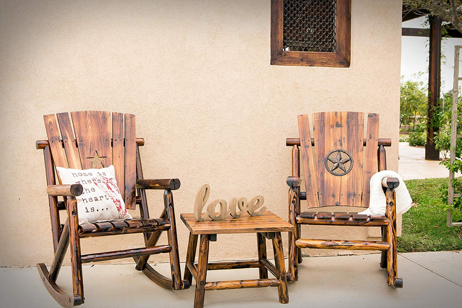 Leigh Country Char-log Rocker With Star Cutout