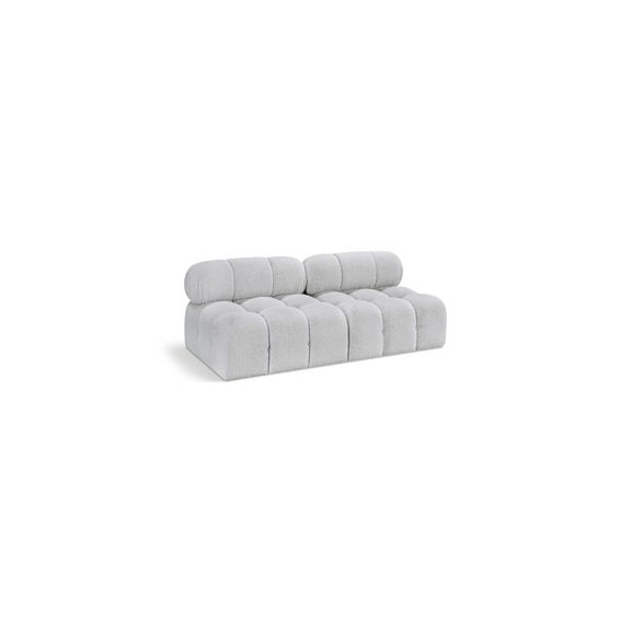 Meridian Furniture Ames Grey Boucle Fabric Modular Sofa