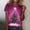 Pink, variant on Craaazy Women's Shirts Christmas Printed Short Sleeved Round Neck Top Gifts