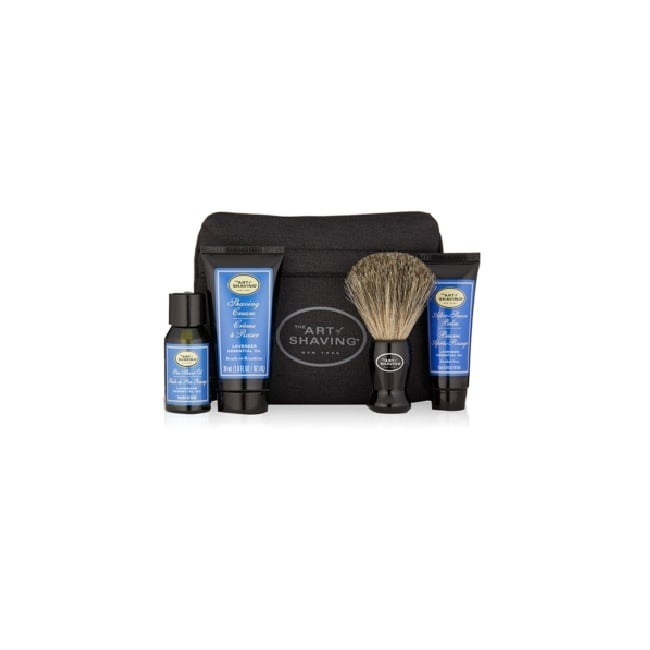 The Art of Shaving Starter Kit 4 Piece Mini Kit, Lavender kit
