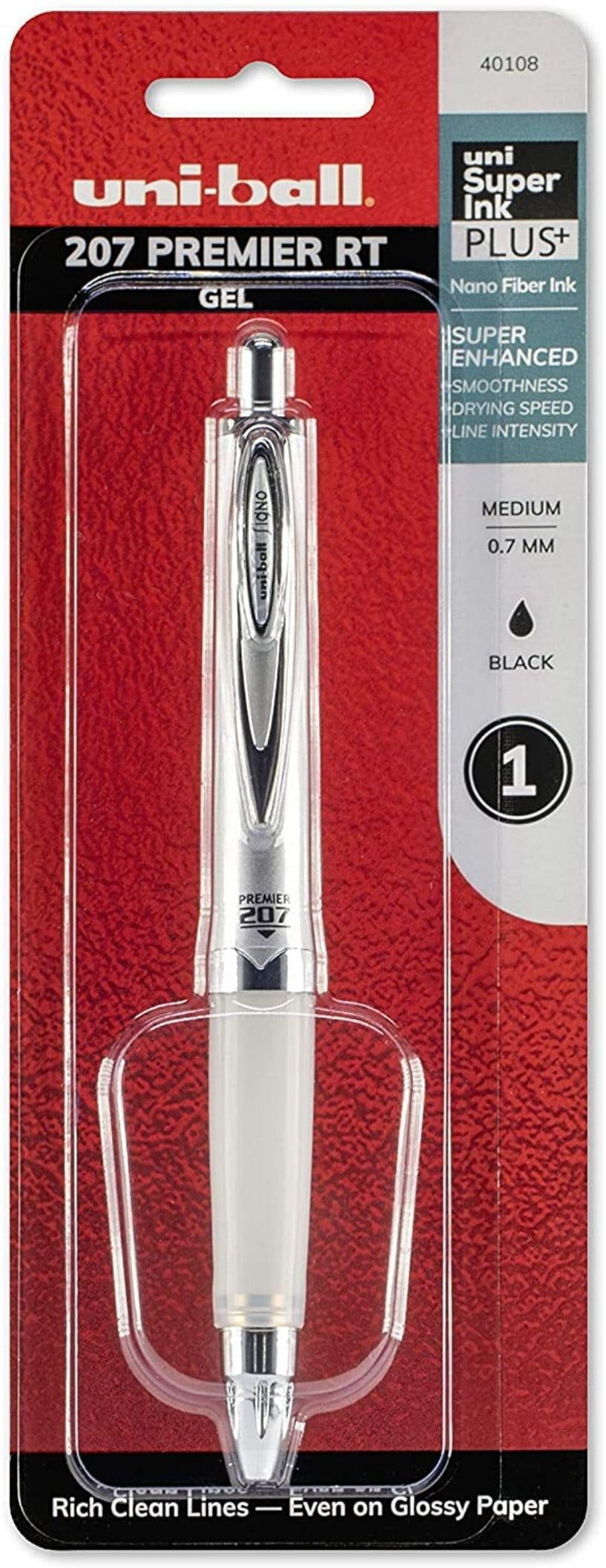 Signo Uni-Ball Premier Retractable Gel Roller Ball Pen, Black 1 ea